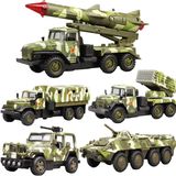 热卖合金军事玩具模型 解放卡车 导弹发射车 吉普车 登陆舰 回力