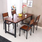 特价钢木餐桌简约现代简易组装桌子快餐桌椅饭店快餐桌椅组合餐桌