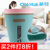 茶花塑料垃圾桶家用卫生间浴室客厅厨房创意欧式大小号无盖纸篓筒