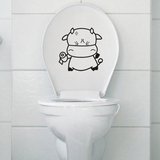 创意卫生间浴室马桶贴纸 韩国搞笑可爱卡通装饰墙贴 防水小号简装