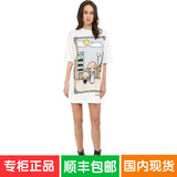 美国代购2016 LOVE Moschino/爱莫斯奇诺 女生印花T恤式连衣裙