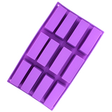 妮可硅胶模具 12连长方形无图案小长条模具 手工皂模具可配皂章用