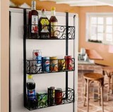 铁艺冰箱挂架侧壁挂架厨房置物架挂钩用品瓶罐调味料架子收纳层架