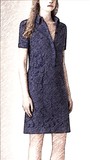 正品博柏利Burberry女士花卉蕾丝衬衫式连衣裙39811021法国代购