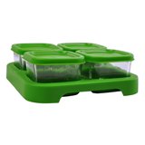 批发美国正品green sprouts小绿芽婴儿分格辅食盒储藏盒60ml*4