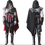 Ezio刺客信条2 埃齐奥黑色版cosplay量身定制套装 整衣刺绣