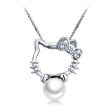 M3N925纯银饰品镶天然珍珠原创设计师手工制作三叶个性吊坠