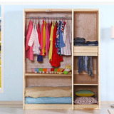 中式全实木衣柜 儿童松木小型衣柜家具 整体衣橱家具简约现代