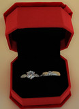 结婚戒指 情侣对戒男女一对钻石戒指 求婚钻戒礼物二克拉仿真钻戒