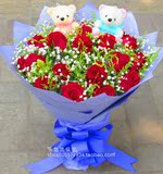 厦门情人节鲜花百合同城速递生日红玫瑰礼盒集美同安翔安区花店