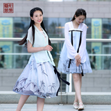 [如梦霓裳]汉服女装 汉时装[踏歌(十四]汉元素原创水墨中国风襦裙