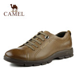 Camel/骆驼正品男鞋休闲系带圆头平跟休闲鞋春季新款英伦复古皮鞋