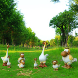 花园庭院装饰品树脂工艺品仿真动物鸭子摆件卡通可爱摆设园林雕塑