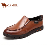【断码清仓】Camel骆驼男鞋商务休闲皮鞋真皮男鞋平跟套脚鞋子