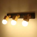 北欧创意实木简约日式客厅墙壁灯卧室床头灯卫生间镜前灯木质灯具