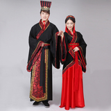 新款古装中式汉式婚礼服红色新娘新郎结婚服喜服汉服唐朝汉朝男女