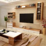 新红阳家具实木颗粒客厅简约组合电视柜背景墙影视柜整体特价Z