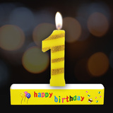 生日数字蜡烛儿童生日派对装饰蛋糕蜡烛周岁0-9生日无烟环保蜡烛