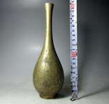 铜器 老铜器 包老日本昭和明治时代老铜器 烤漆铜花瓶11