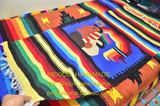 墨西哥第十批現貨 手工紡織印第安人彩虹毯沙發巾野餐墊多用毯