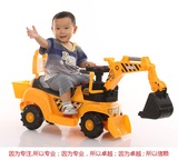 大号儿童电动挖掘机可坐可骑挖土机 音乐玩具宝宝电动挖机工程车