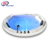 定制圆形双人大亚克力嵌入式冲浪按摩浴缸2米可选恒温泡泡565