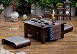 实木飘窗小四方桌子 创意日式榻榻米茶几地台 复古八仙矮炕桌