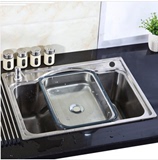 不锈钢单槽水槽厨房洗菜盆套餐洗碗盆洗碗池集成手工水槽一体成型