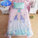 儿童床上用品女孩公主韩式卡通纯棉全三四件套1.21.8m床单人宿舍