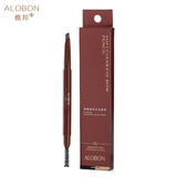 【天猫超市】AloBon/雅邦自动旋转眉笔0.35g 两用 防水带眉刷F019
