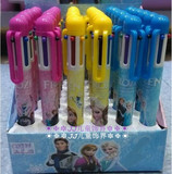 Frozen冰雪奇缘大冒险皇后 儿童用学生 4色六色圆珠笔 按动多色笔