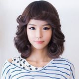 韩国正品女假发短发 短卷发蓬松整顶 复古时尚发型 中长假发