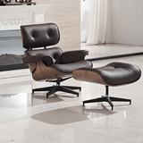 卡珊妮Eames lounge chair/伊姆斯休闲椅/午休躺椅/真皮沙发躺椅/