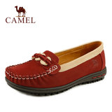 Camel/骆驼女鞋 平跟真皮浅口休闲鞋 春夏季新款女鞋单鞋A1319013