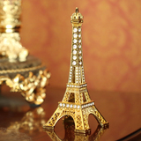 欧式摆件巴黎埃菲尔彩色土豪金铁塔摆饰拍摄道具家居桌面软装饰品