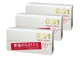 日本代购sagami冈本幸福的0.01 相模超薄安全套避孕套成人5只一盒