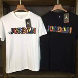 AIR JORDAN 彩色Logo 男款短袖T恤 黑白两色，s~xl