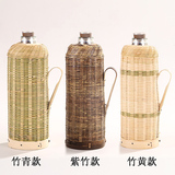 竹编暖壶皮暖瓶壳怀旧仿古竹制品工艺品暖壶壳复古家用热水瓶外壳