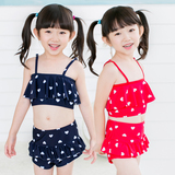 儿童泳衣韩版裙式女孩宝宝温泉泳装大中小童婴儿分体游泳衣裤