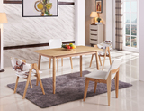 日式餐桌实木1.4米长方形白蜡木水曲柳现代简约小户型家具