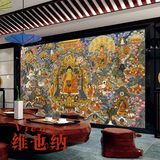 整张大型壁画唐卡佛像佛教文化寺庙佛堂酒店背景墙纸壁纸释迦牟尼