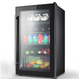 95L冰吧家用小冰箱冷冻冷藏箱饮料茶叶红酒玻璃展示小型单门冰箱