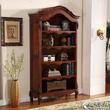 现货特价 整装美式简易实木雕花书柜 书房单个书架置物架展示柜子