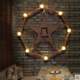 创意复古美式乡村酒吧壁灯loft工业艺术水管造型灯具个性墙星壁灯