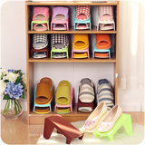 放鞋柜双层重叠简易塑料柜子内收纳鞋架鞋托多层家用鞋子整理架子
