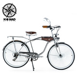nomad复古自行车女式英伦城市休闲26寸男士通勤24寸变速老式单车