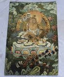 西藏佛像 尼泊尔财神唐卡画像 织锦画 丝绸绣 财宝天王唐卡刺绣