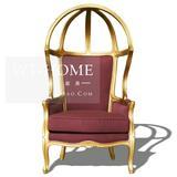 新古典鸟笼椅高背休闲椅欧式形象老虎椅装饰椅实木太空椅公主椅