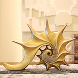 现代欧式样板间书房书柜客厅海螺摆设 创意家居装饰品工艺品摆件