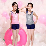 新款儿童泳衣女童分体平角 可爱韩版中大童宝宝 小女孩游泳衣套装
